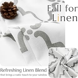 jinchan Linen Valance Curtain for Windows 16 Inch