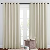 PONY DANCE Thermal Insulated Curtains 2 Pack Beige 80x84 Eyelet Drape