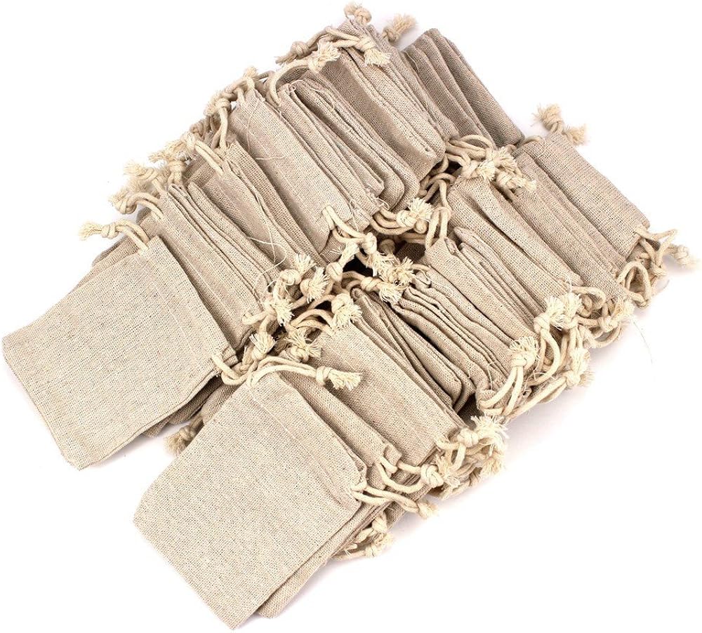 RUBY- 50 Bolsa de Lino Bolsas para el Bricolaje para popurrí