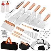 Homzenify 30PCS Griddle Accessories Kit - Stainless Steel Accessories Set for Flat Top Grill Barbecue for Blackstone and Camp