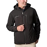 Free Country Men's Softshell Jacket Water & Wind Resistant Insulated and Warm Fleece Lined Rain Hiking Winter Coat-Odyssey II