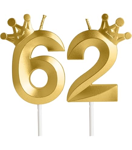 JEKUGOT 30th Birthday Candles For Cakes, Number 30 Candle, Gold Candle, Cake Candles Cake Topper