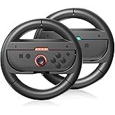 BRHE Steering Wheel for Nintendo Switch 2 2025,Racing Wheels for Mario Kart World/ 8 Deluxe,Switch 2 Racing Game Accessories for Switch 2 JoyCon (2x Black)