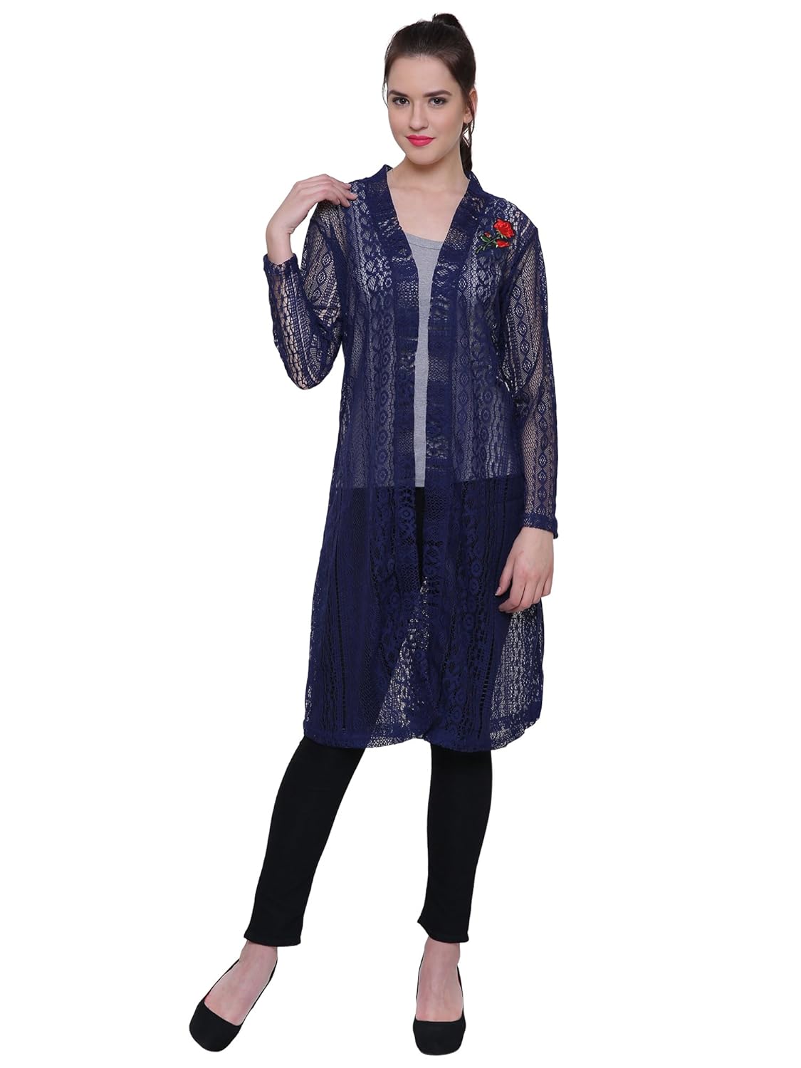 2day women trendy net long shrug (pack of 1)