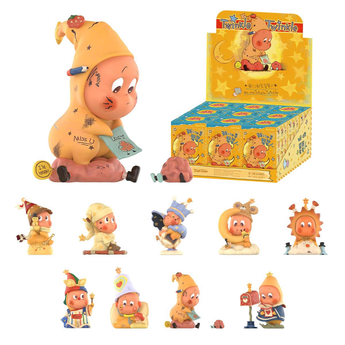 POP MART We are Twinkle Twinkle Series Figures Whole Set 2.5 inches Articulated Character Premium Design Gifts for Fan-Favorite Collectible Toy Art Figure