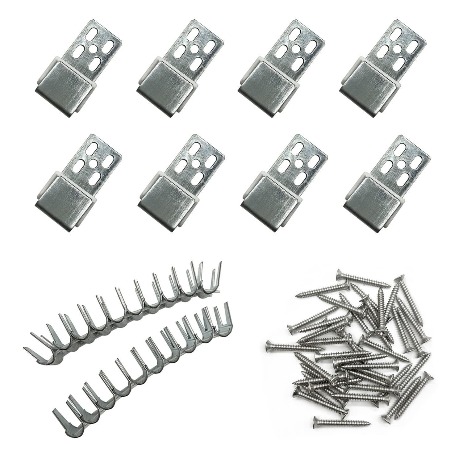 JJWNMLL 8Pcs Sofa Spring Clip Kit - Repair Couch & Chair Upholstery with Stay Wire Clips & Nails