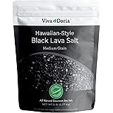 Viva Doria Hawaiian Black Lava Sea Salt, Lava Salt, Medium Grain, 5 lb