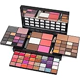 All In One Makeup Gift Kit - Ultimate Color Combination - 36 Eyeshadow, 28 Lip Gloss, 3 Blusher, 4 Concealer, 3 Contour Powder, 3 Brushes, 1 Mirror, 74 Colors Palette Set