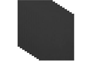 PATIKIL 10 Pcs Black EVA Foam Sheets, 11.8 x 7.87 Inches 1mm Thick Foam Sheets for Crafts Flexible DIY Handcraft Scrapbooking