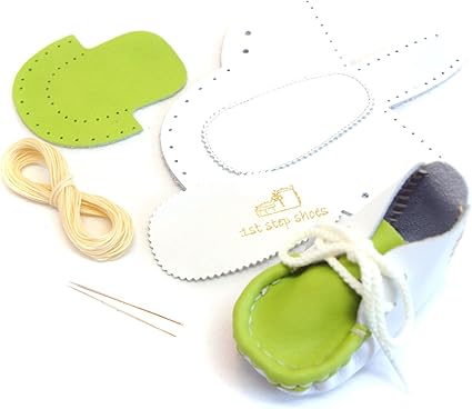 green baby shoes