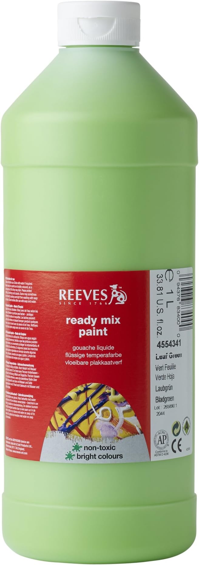 Reeves 1L Ready Mix Paint Leaf Green Amazon.co.uk Office Products