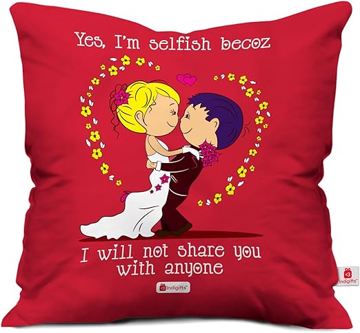Amazon Com Indibni Love Gift Red Cushion Cover 16 X16 Throw