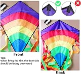 AESTEMON Kite for Kids Rainbow Diamond Kite Easy to Fly 64 x 75 cm 80 m Line view 3