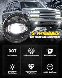 RAMJET4X4 LED Fog Lights Assembly DOT Driving Fog