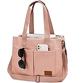 Barsine Laptop Tote Bag for Women - Large Work Bag with Multiple Pockets & Compartment, Cute Canvas Purse with Shoulder Strap | Pockets, Stands Upright, Convertible