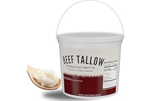 DRIP CO Beef Tallow for Cooking 7 LB Bulk Pail w/Safety Seal