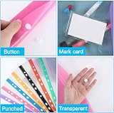 Thboxes 14 Pack A4 Punched Plastic Wallets Expandable Folders 7 Colors view 3