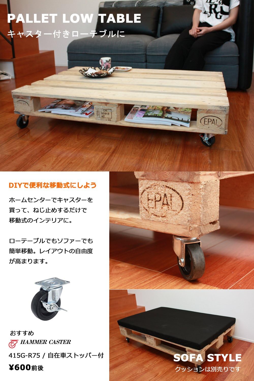 Amazon パレット 木製 ヨーロッパ仕様 1ｘ80cm 耐荷重１トン以上 ベッド等のdiy素材 ガーデン