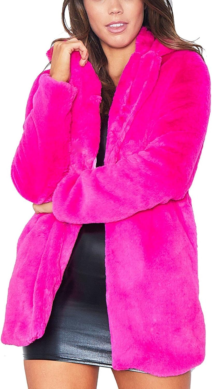 pink fur coat cheap