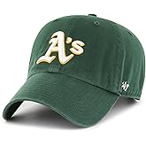 47 Brand MLB Team Color Home Primary Logo Clean Up Adjustable Baseball Cap Hat, Adult One Size Fits All