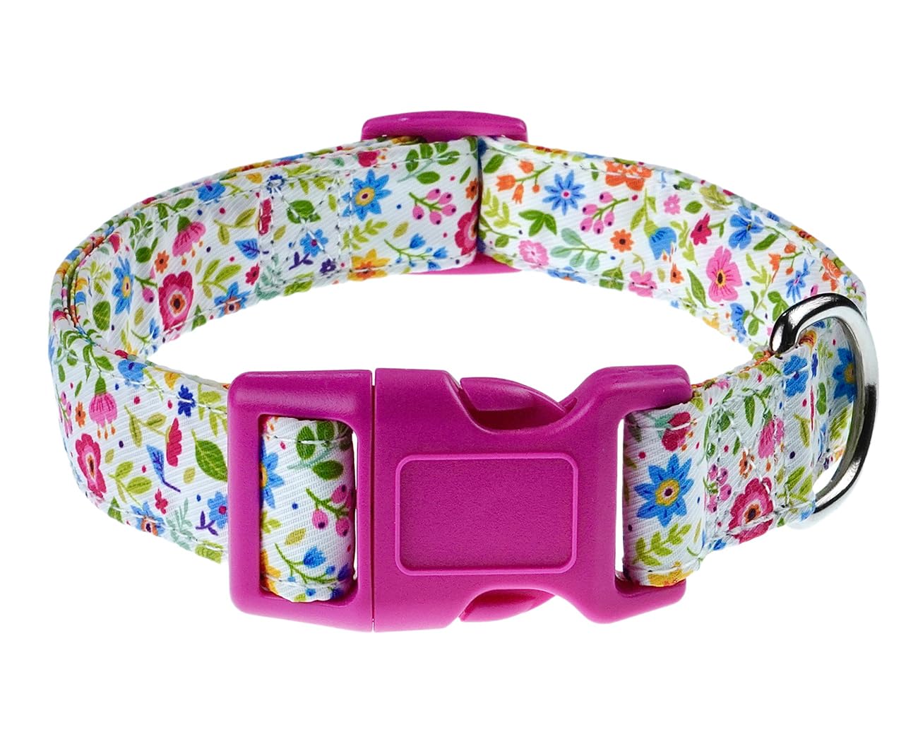 YLrank Dog Collars with Floral Flower Watermelon Patterns - Soft Adjustable Fancy Floral Dog Collars for Small Medium Large Dogs - Cute Design for Boys Girls Male Female Dog Pet Collar(Floral-S)