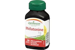 Jamieson Melatonin 3 mg, Fast-Dissolving, Improves Sleep Quality, Increases Sleep Time, and Helps Reset the Body's Sleep-Wake