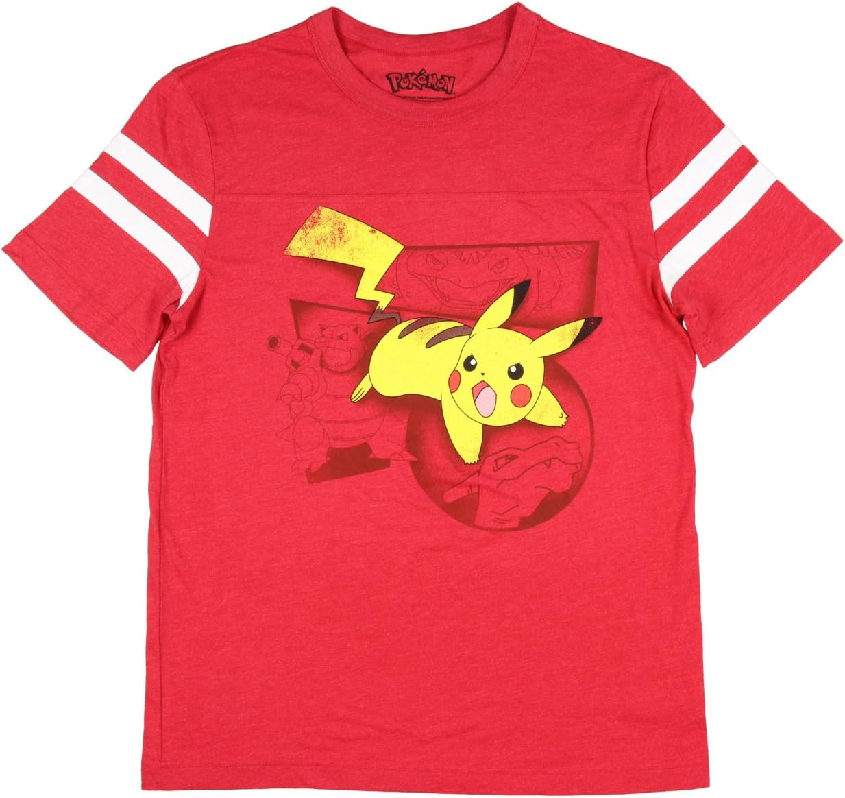 Pokemon Pikachu Battle Stance! Distressed Graphics Men's T-Shirt
