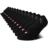 Tommy Hilfiger Womens Liner Socks - 12 Pack Cotton Blend Lightweight Performance No Show Shoe Sock Liners for Women