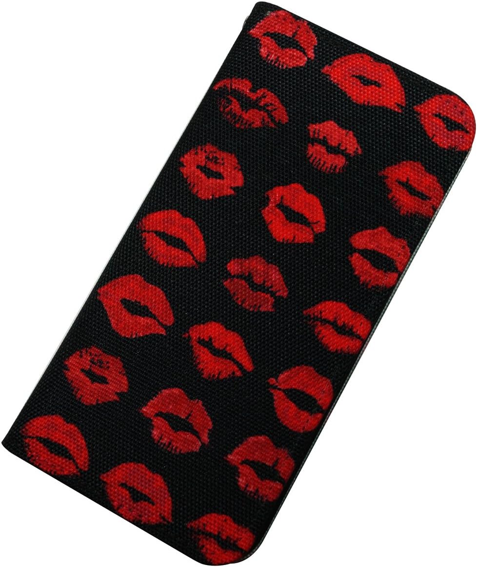 iPhone6s / 6 Flip Case, Apple iPhone 6 / 6s Soft Fabric Folio Cover with ID / Credit Card & Cash Slots (Lips)