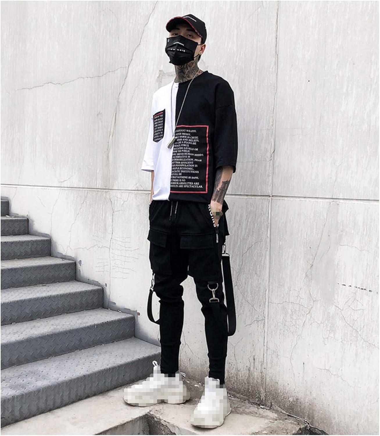 MOKEWEN Men's Elastic Waist Drawstring Jogger Sport Harem Pants: Clothing