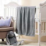 CREVENT Small Fluffy Baby Blanket 75x100cm Grey view 5