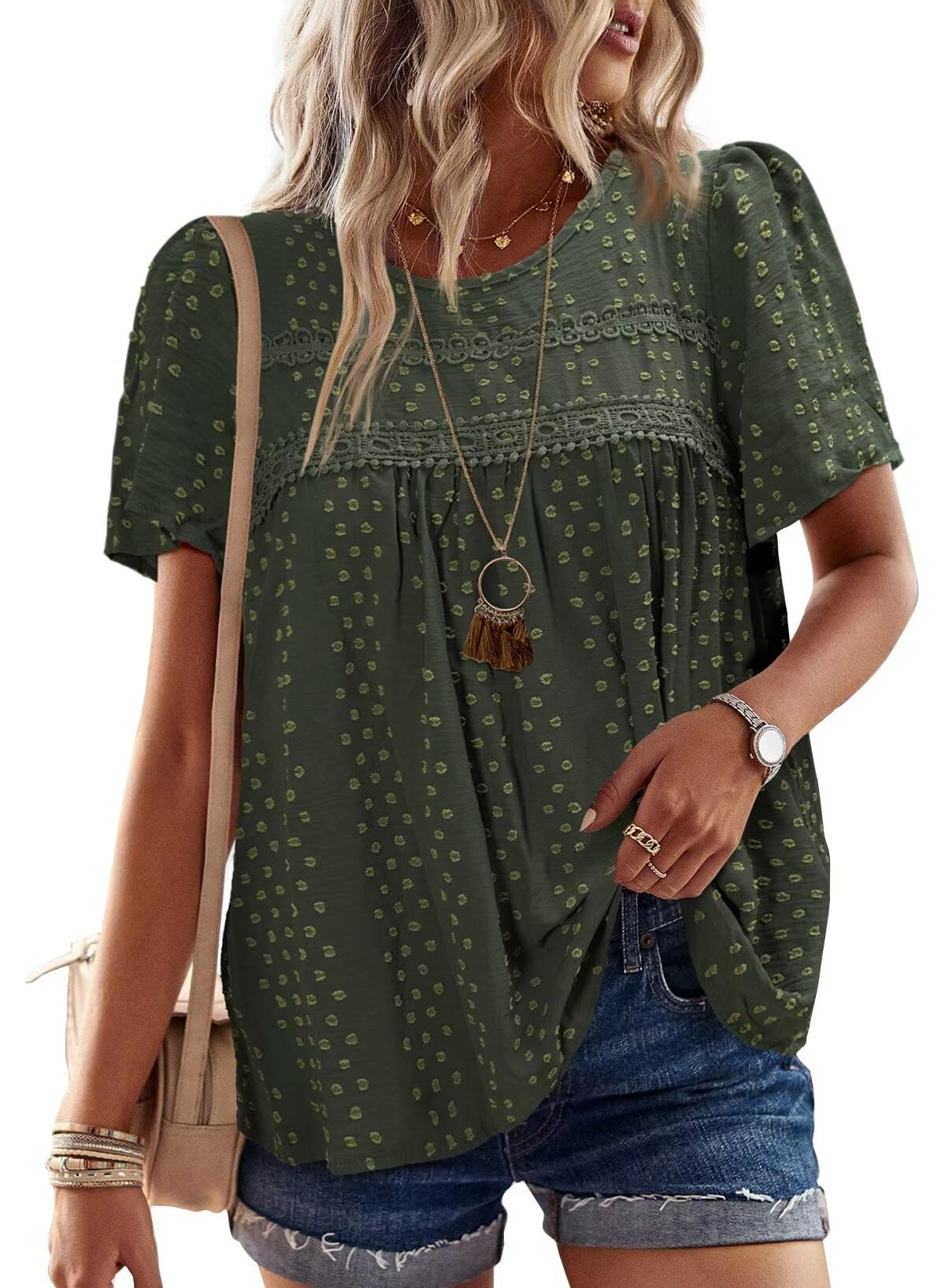 Falechay Blouses for Women Fashion 2025 Hook Flower