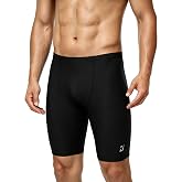 Men's Swim Jammers, 8-9 Inch Racing Training Swimming Shorts UPF 50+ | Quick Dry Stretch Swimsuit for Men, Athletic Swim Shorts with Drawstring for Lap Swimming, Racing and Endurance Training