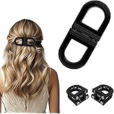Magnetic Hair Clips, Strong Hold No-Slip Magnetic Hair Styling Clips, Clip No Crease Hair Types Strong Hold, Seamless 2-in-1 Design for Easy Everyday Hairstyles (1-Black)