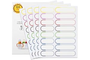COOWAYZE Name Labels for Kids Stuff Daycare, Waterproof Daycare Labels for Baby Bottles, 64 PCS Water Bottle Label, Name Tags Stickers for School Supplies, Self-Laminating, Dishwasher Safe