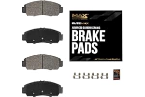 Max Advanced Brakes EliteMAX Rear Brake Pads | Fits 2015-2017 Dodge Viper | Heavy-Duty & Towing | Carbon Ceramic with Hardwar