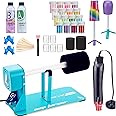 LFSUM Cup Turner Kit for Crafts Tumbler, Tumbler Cup Spinner, Glitter Powder, Epoxy Resin Kit for Beginners with Epoxy and Heat Gun (1X-Blue)
