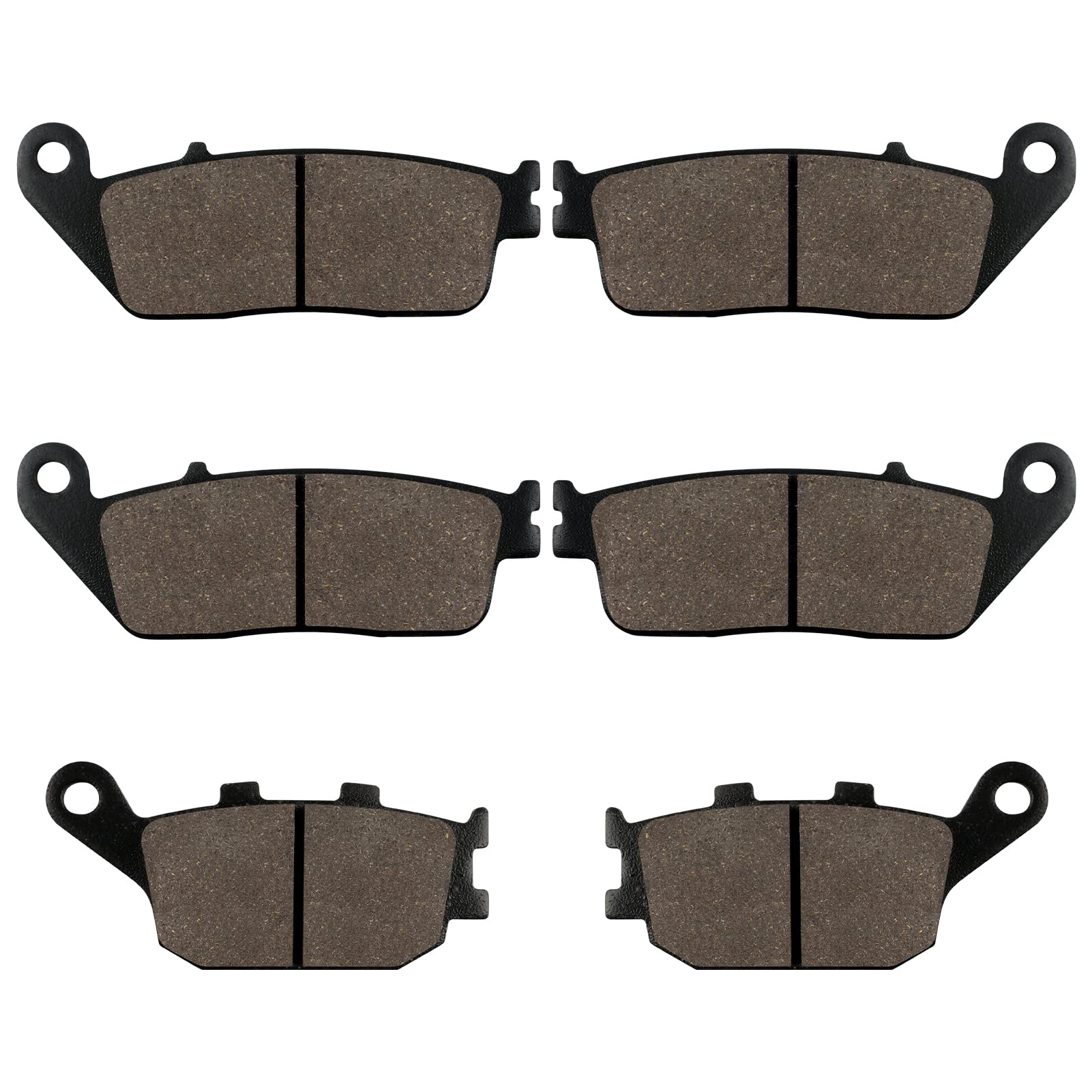 Cyleto Front and Rear Brake Pads for Kawasaki Z750 Z 750 ZR750 ZR 750 2007 2008 2009 2010 2011