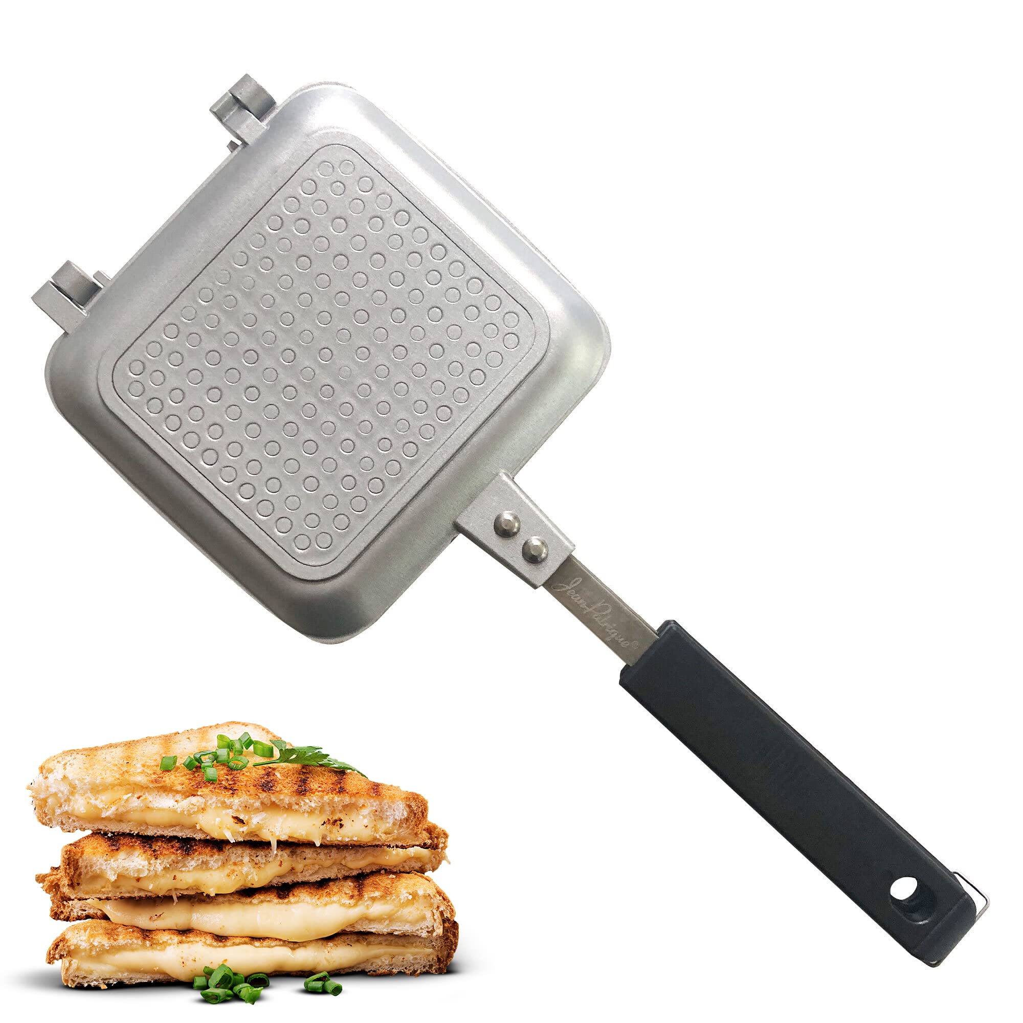 Toasted Sandwich Maker - Panini Press or Grilled Cheese Maker -Stove Top Toastie Non-Stick Ideal for Indoors and Outdoors by Jean Patrique