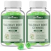 2 Pack Organic Valerian Root Gummies, Herbal Supplements for Calm & Relaxation, Natural Sleep Support for Adults & Kids, Melatonin Free, Vegan, Non-GMO, Gluten Free, Apple Flavor, 120 Count