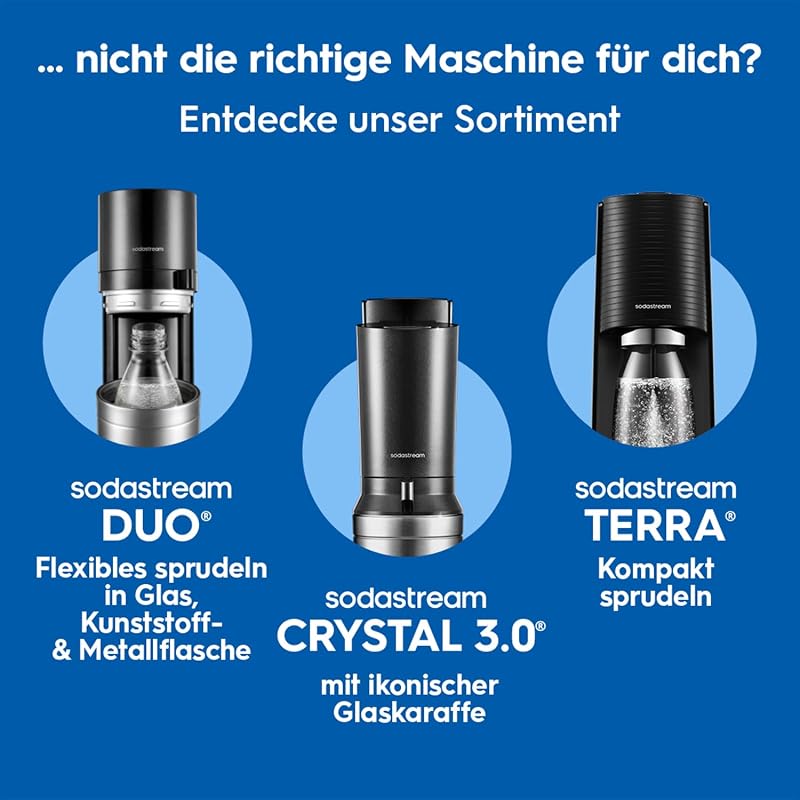 Wassersprudler ART mit CO2-Zylinder und 1x 1L spülmaschinenfeste Kunststoff-Flasche, Höhe 44cm, Schwarz, 44 cm