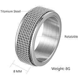 Udolfly Mens Fidget Rings Anxiety Rings for Men