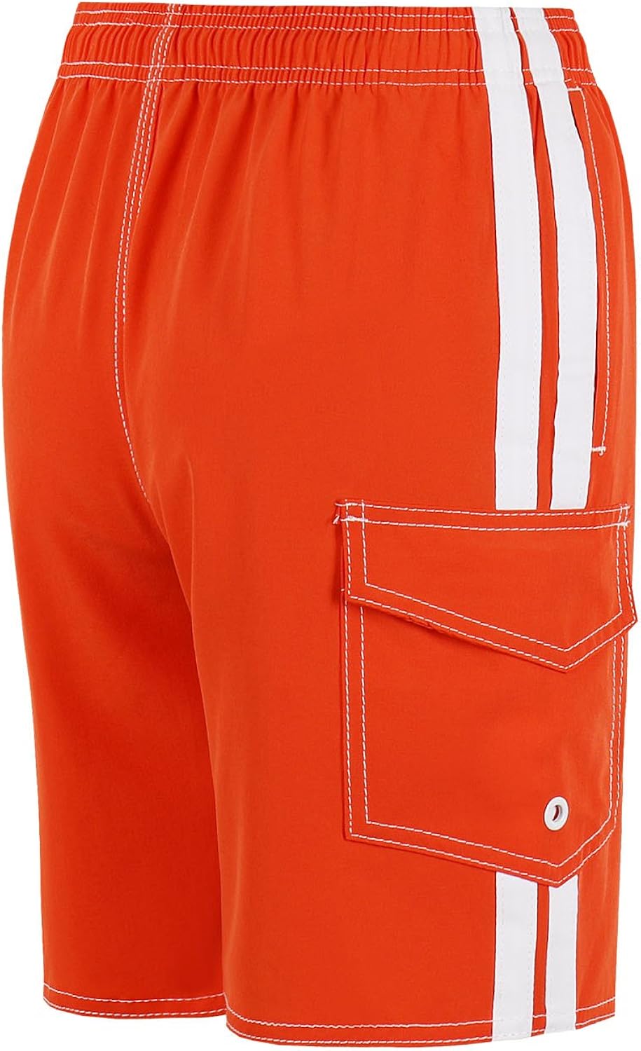 QRANSS Boys Kids Shark Printed Swim Trunks Board Shorts with Pockets: Clothing