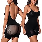 BampooPanPa Backless Shapewear Bodysuits For Women Tummy Control Seamless Faja Sheer Body Shaper Slimming Body Suits