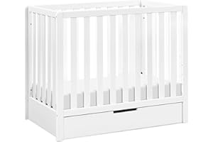 Carter's by DaVinci Colby 4-in-1 Convertible Mini Crib with Trundle Drawer in White, Greenguard Gold Certified, Undercrib Storage