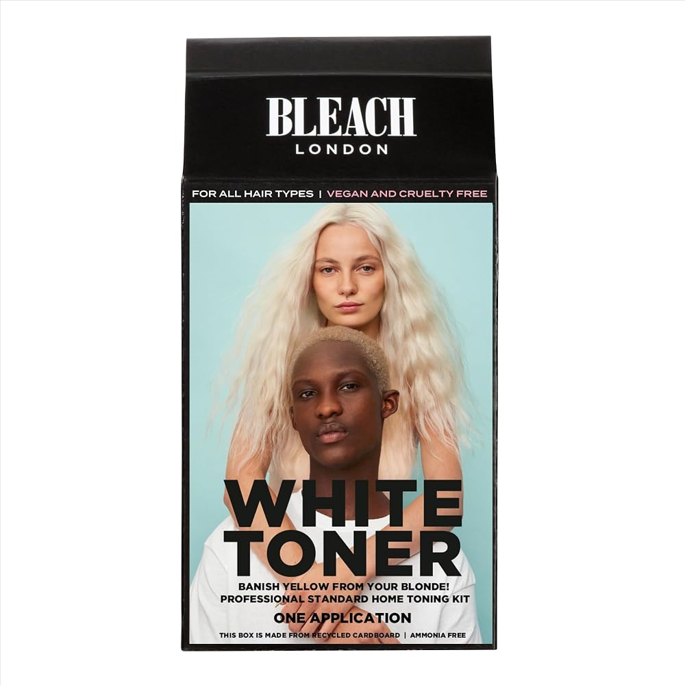 Bleach London White Toner Kit Ammonia-Free Icy Blonde Neutralise Brass