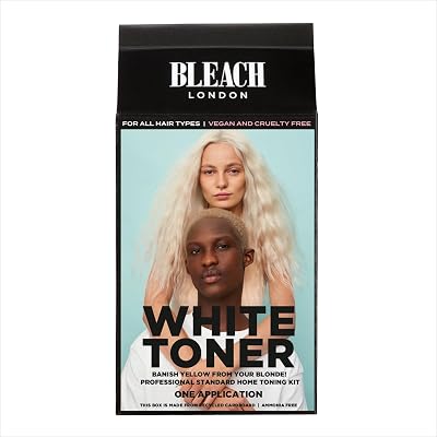 Bleach London White Toner Kit Ammonia-Free Icy Blonde Neutralise Brass