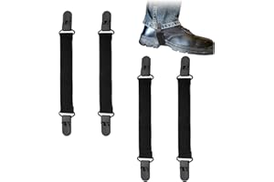 4 Pcs Boot Straps for Cowboy Boots, Adjustable Elastic Boot Straps Clamp for Pants for Women and Men Riding Motorcycle Mitten