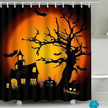 Amazon Com Faitove Horror Halloween Bathroom Shower Curtain Sets
