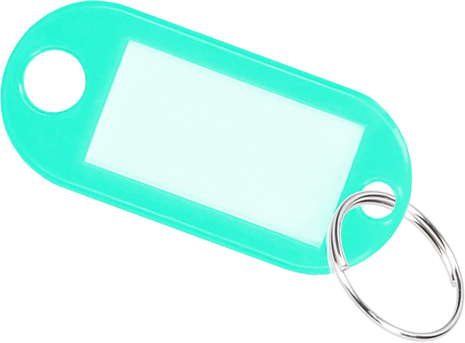 10 x Key Fob Key Tags Writeable Key Ring for Labelling Turquoise – BigaMart